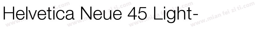 Helvetica Neue 45 Light字体转换